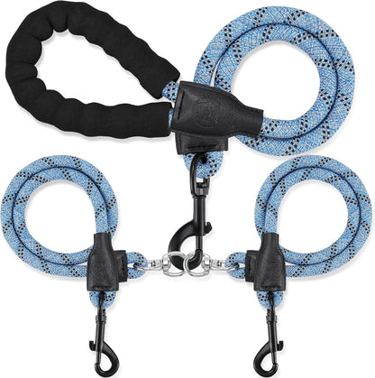 Double Dog Leash for Two Dogs - Detachable 360 degrees Swivel, No Tangle Leash with Reflective Strips for Walking and Training Small Medium and Large Dogs, S/8-45ibs, Pink - Image 10