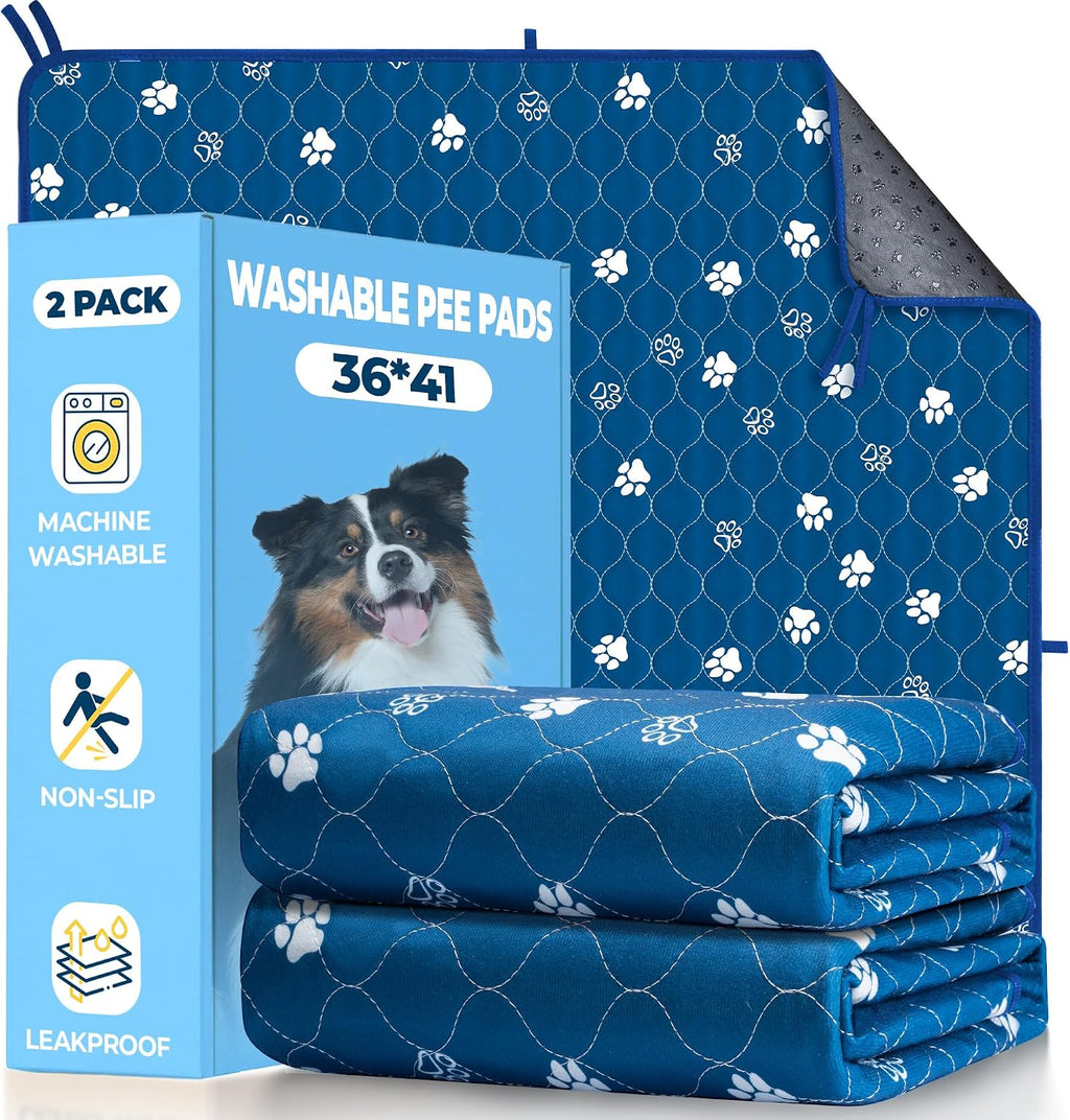 Fostanfly Washable Pee Pads for Dogs, 2 Pack Large 36"x41" Ultra-Absorbent and Leak-Proof Non-Slip Reusable Potty Training Pads for Dogs, Cats, Puppy, Potty Training of Add 8 Lanyards - Image 14