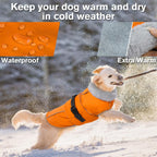 Lelepet fleece lined dog jacket side view