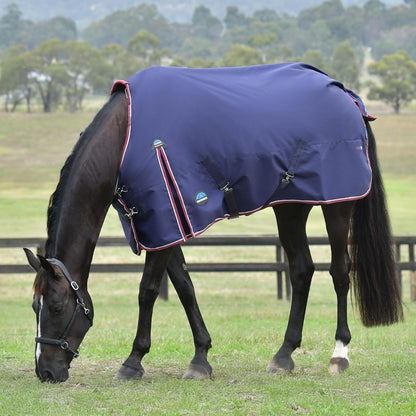 WeatherBeeta ComFiTec zero gram turnout rug twin chest closures close up view