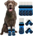 Kuoser Anti Slip Dog Socks to Prevent Licking Paws, Dog Grippy Socks for Hardwood Floors Hot Pavement, 4Pack Traction Control Booties Paw Protectors for Small Medium Large Senior Dogs, Pink XS - Image 12