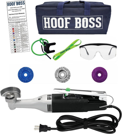 Hoof Boss goat hoof trimmers basic electric set front view authentic livestock grooming kit.