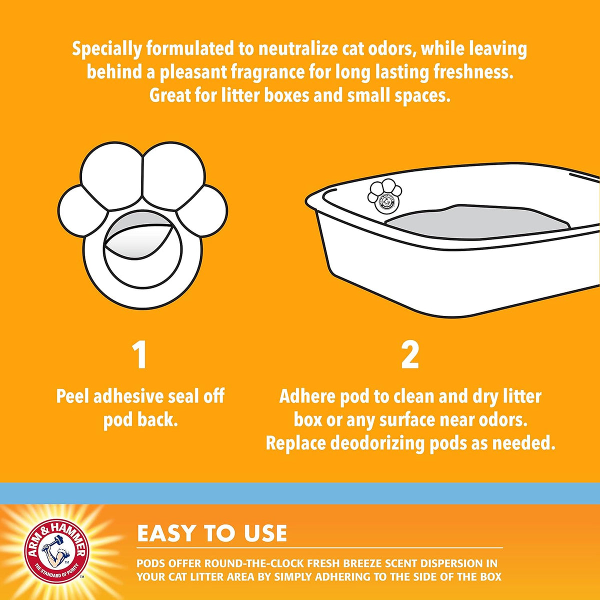 Fresh Breeze scent continuous pet odor control capsules for indoor cat litter areas.