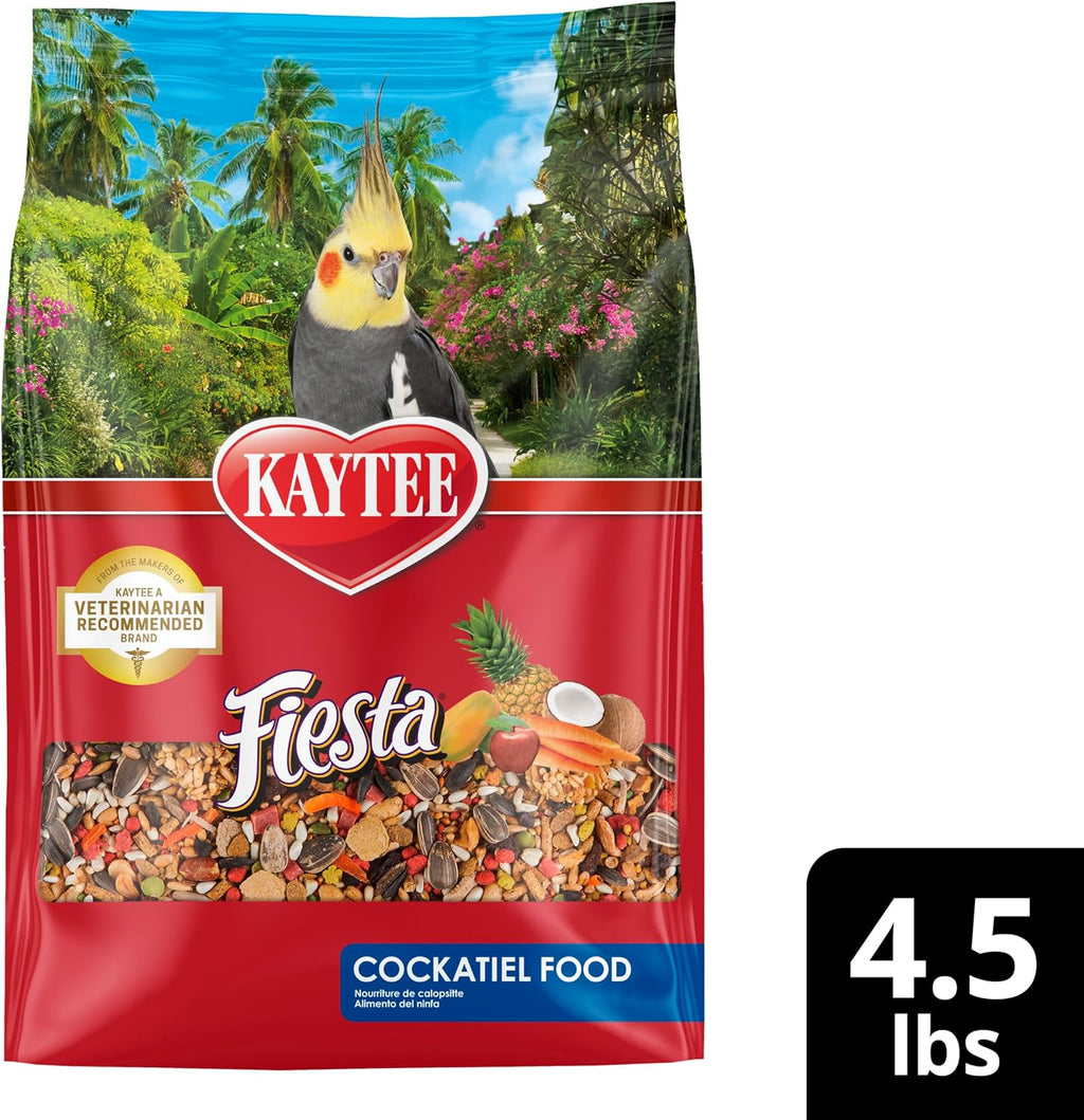 Kaytee Fiesta Cockatiel Food, Nutritious and Fun Blend, Supports Skin, Feather, Digestion, Brain and Heart Health, 4.5 pounds - Image 12