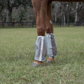 SmartPak Deluxe Relaxed Fit Fly Boots front view on horse legs showing breathable mesh.