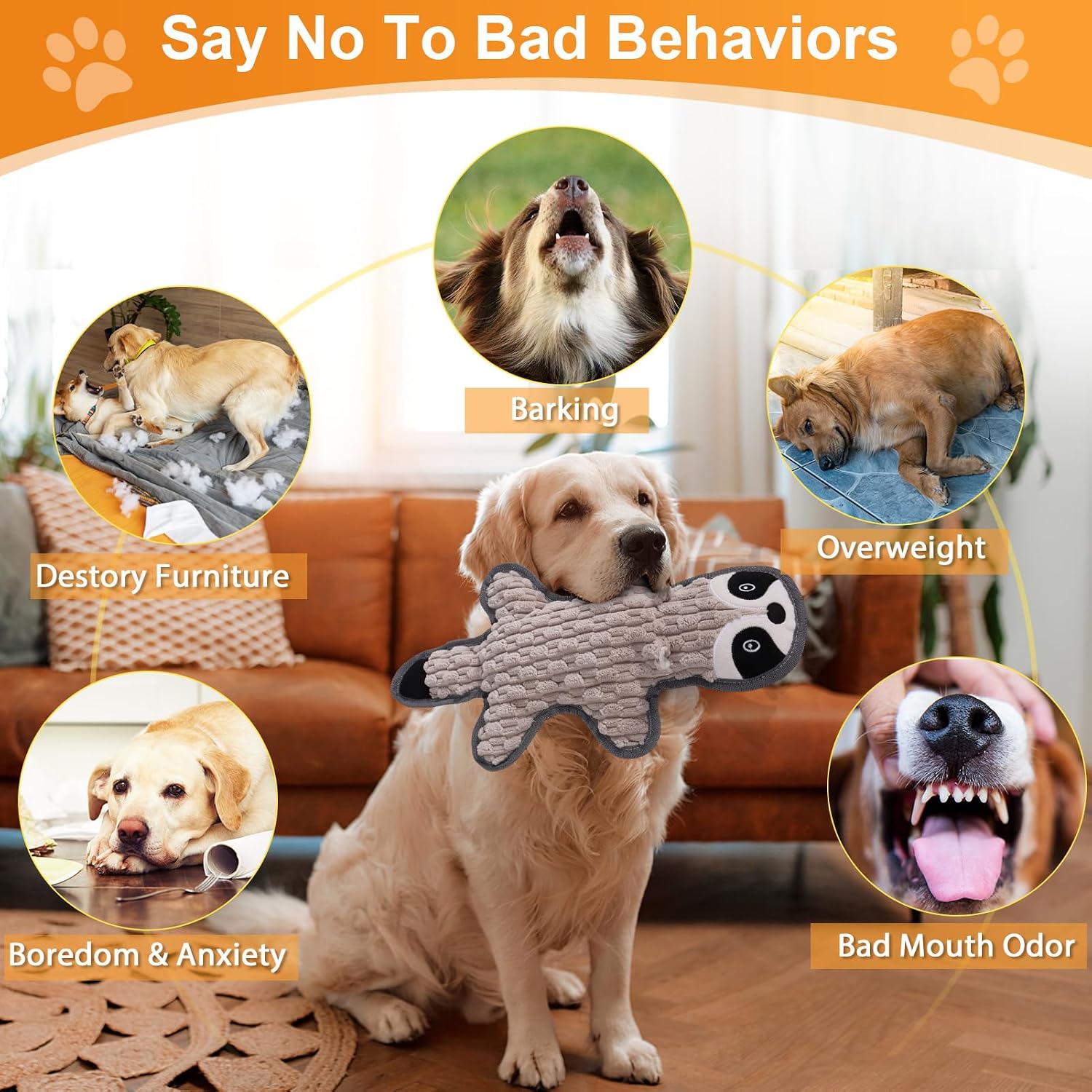 Interactive flat pet toys with built in squeakers and crinkle paper layers