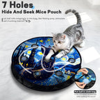 Indoor cat playing with KiwiLove 7-hole maze toy
