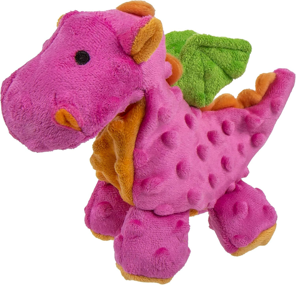 goDog Bubble Plush Dragons Squeaky Dog Toy, Chew Guard Technology - Coral, Large - Image 14