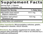 Bronson Milk Thistle Silymarin Marianum & Dandelion Extract, 120 Capsules - Image 8
