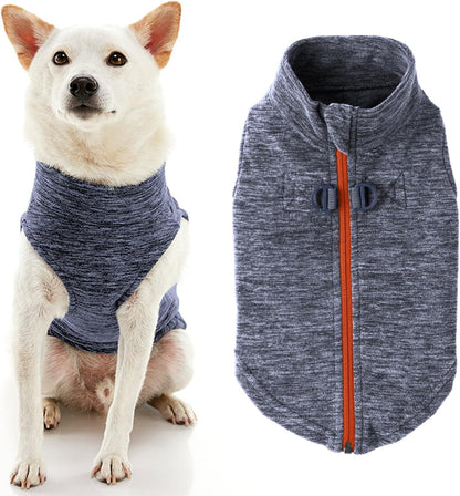 Gooby medium size pink dog fleece vest bottom opening layout design