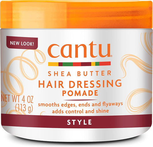 Cantu Shea Butter Hair Dressing Pomade 4 Ounce front view for textured hair care