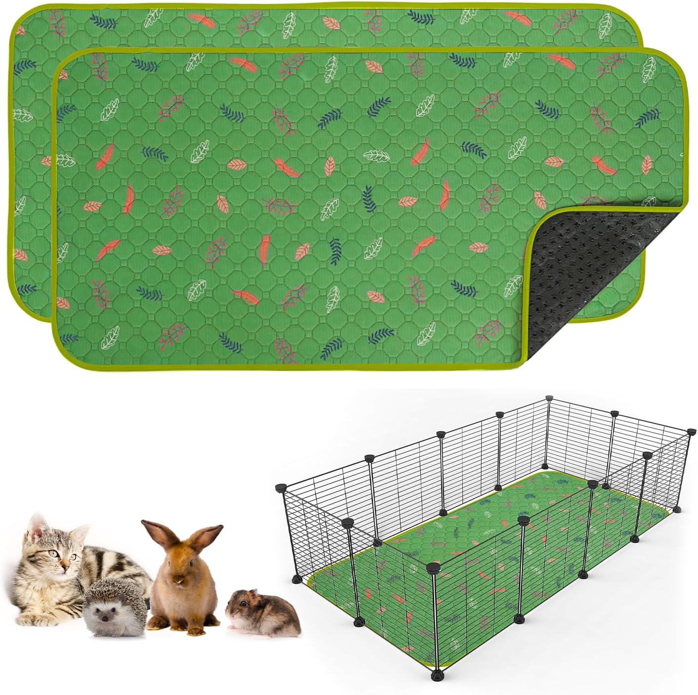 Sunheir Washable Pee Pads for Dogs , Thick Heavy Absorbency Reusable, Prevent Leakage, Waterproof , Non-Slip Pee Pads for Puppy Playpen, Crate, Whelping Box, Potty Training, Grey, 2 packs - Image 13