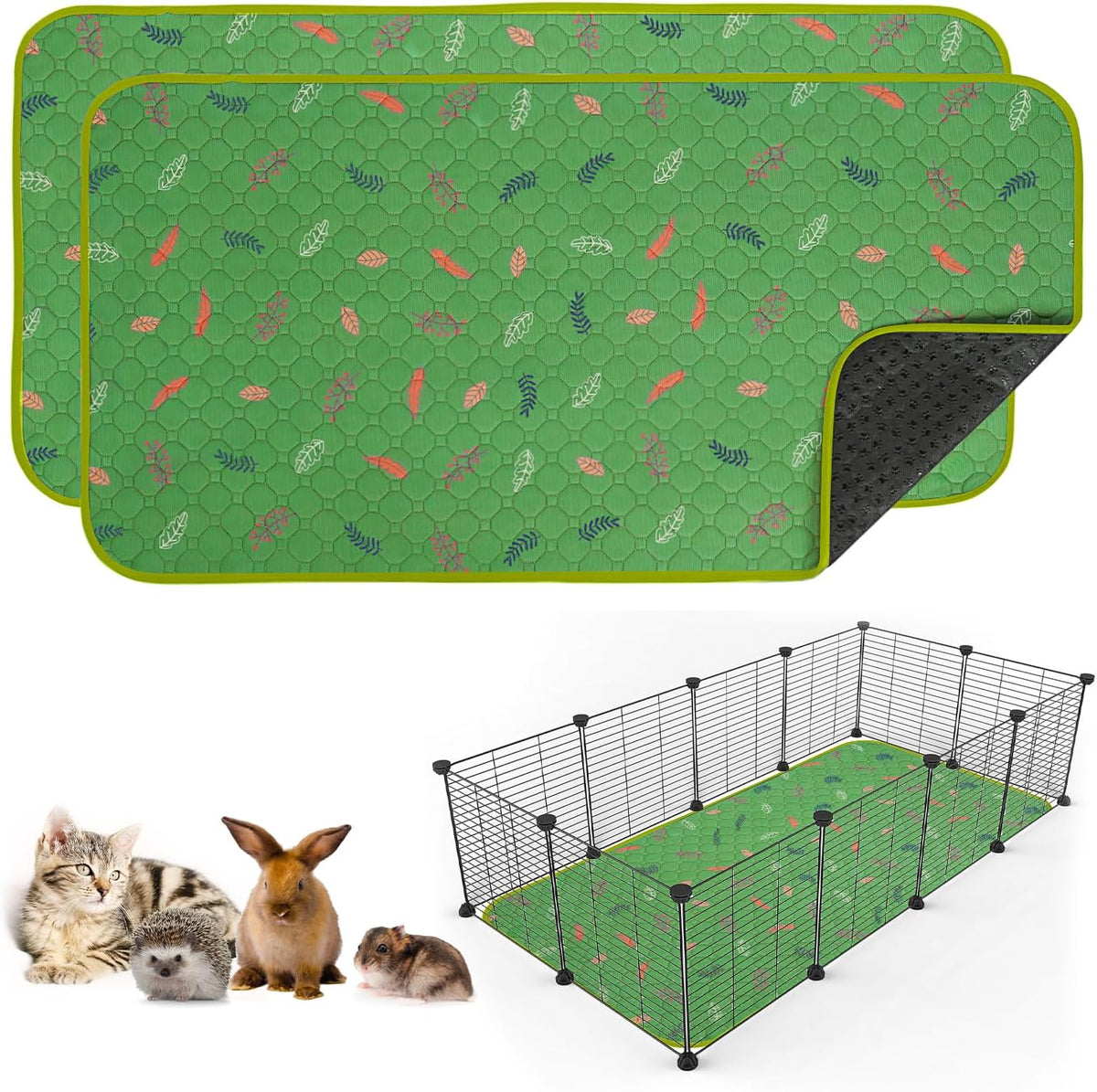 Sunheir Washable Pee Pads for Dogs , Thick Heavy Absorbency Reusable, Prevent Leakage, Waterproof , Non-Slip Pee Pads for Puppy Playpen, Crate, Whelping Box, Potty Training, Grey, 2 packs - Image 13