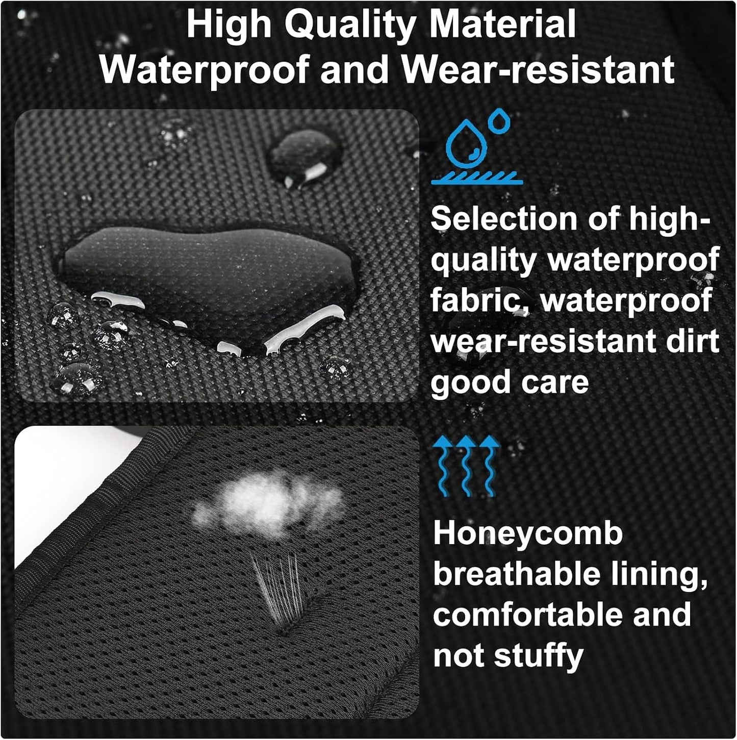 Breathable mesh lining and shockproof abdomen sponge of the full body dog sling.