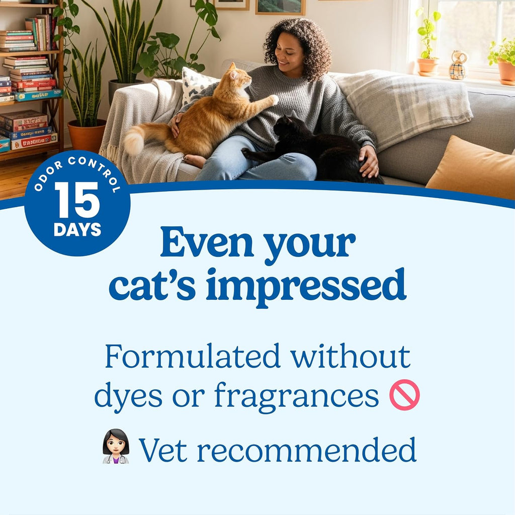 Fresh Step unscented multi cat litter activated charcoal odor block graphic