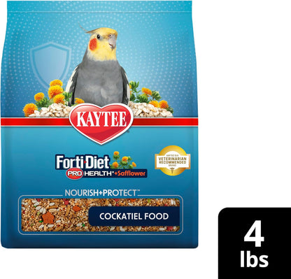 Kaytee Forti-Diet Pro Health+Safflower Nourish+Protect Cockatiel Food, Supports Breeding and Molting, Nutrition Backed by Science, Digestive and Brain Health, 4 pounds - Image 13