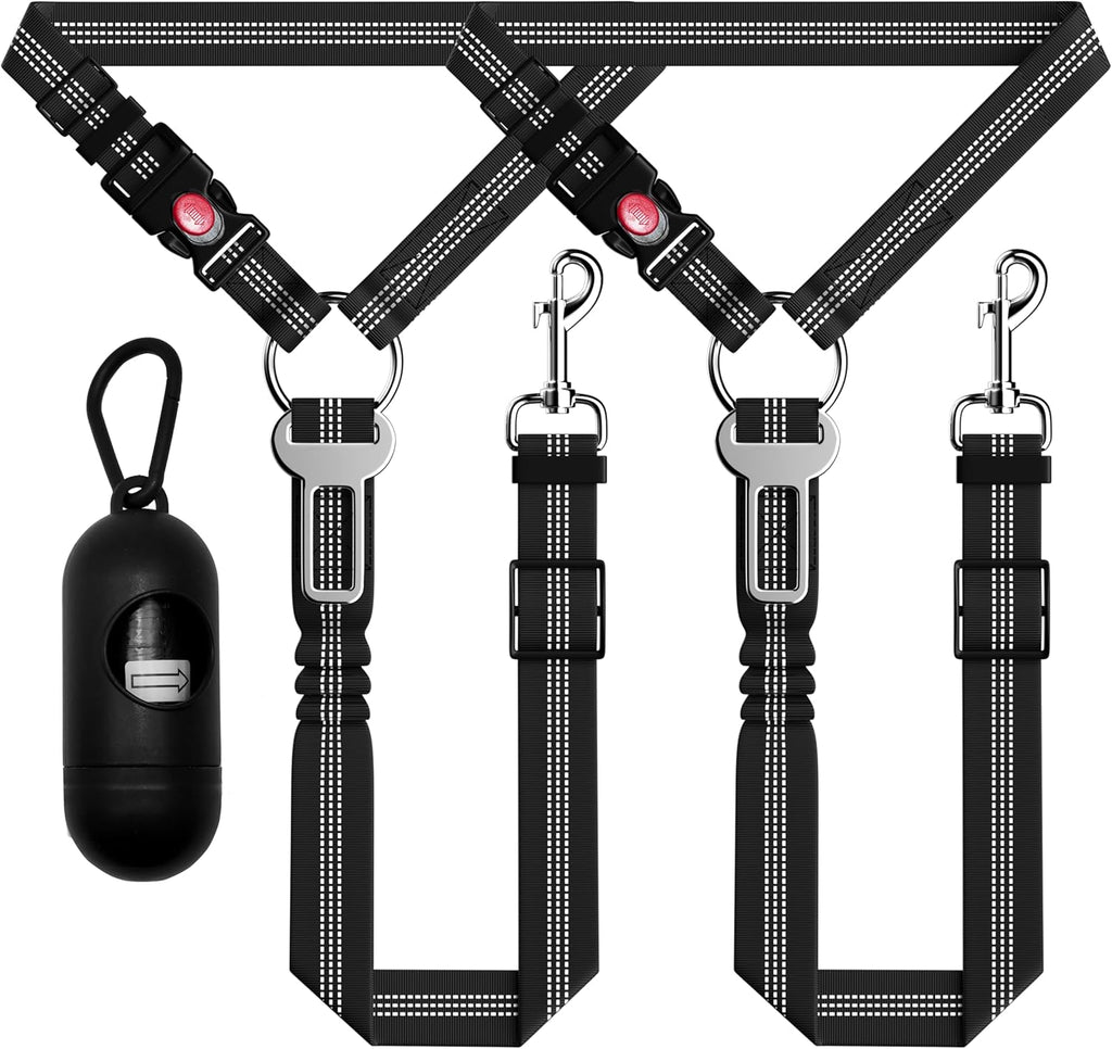 Seyezo dog car seat belt set front view