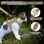 SALFSE large cat walking harness with top control handle