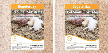 Begeterday premium moisture retaining substrate inside a glass snail enclosure