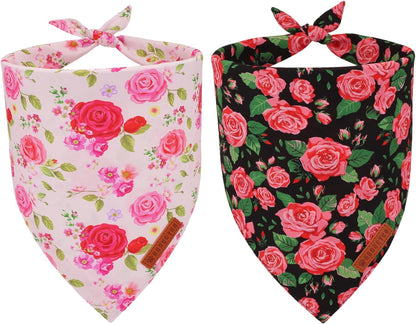 ADOGGYGO Star Dog Bandana 2 Pack, Reversible Red Blue Patriotic Pet Scarf Bib, Adjustable Fit 4th of July Star Bandanas for Medium Large Dogs Pets (Large) - Image 10