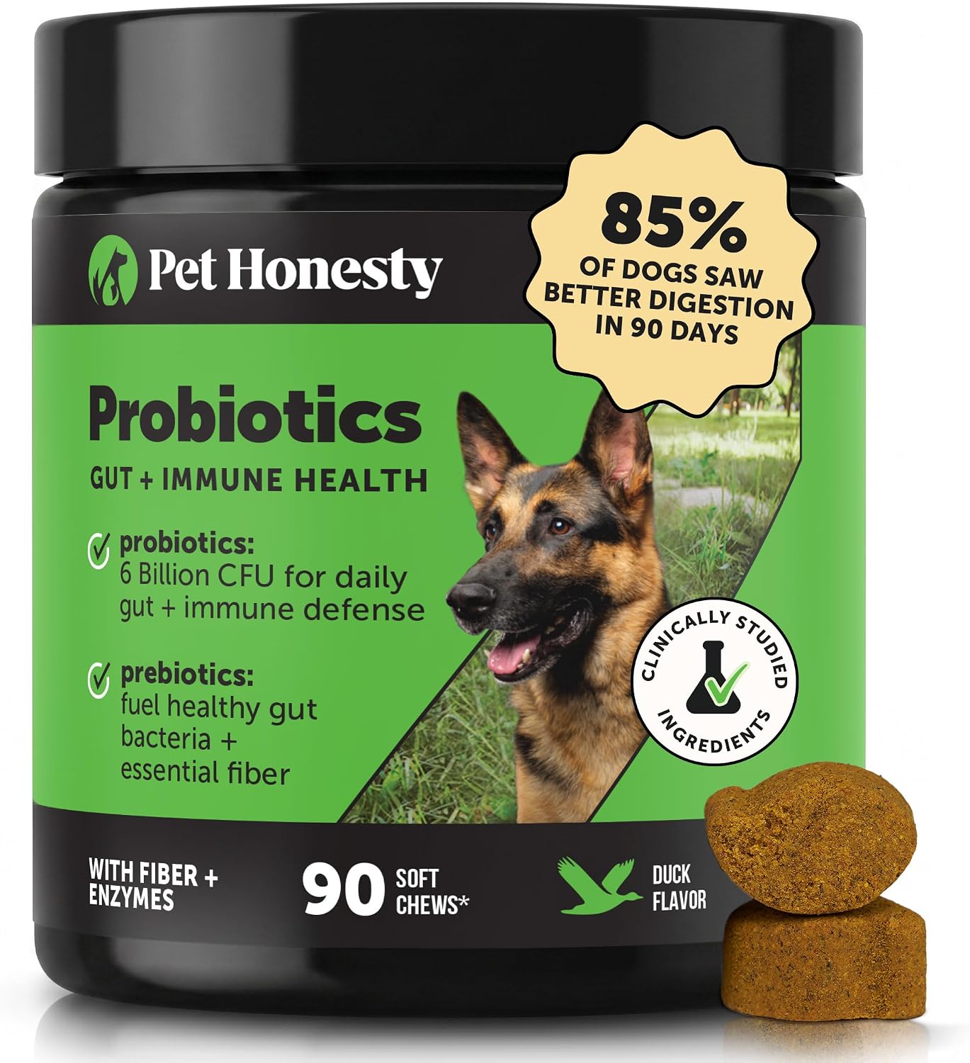 Dog Scoot Stopper Anal Gland Support Fiber Supplement - Stop Scooting + Booty Dragging for Perfect Bowel Movements - Daily Dog Fiber Chews with Pumpkin Seed, Prebiotics + Probiotics (Chicken, 90 Ct) - Image 13
