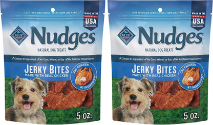 Blue Buffalo Nudges Jerky Bites Dog Treats, Made in the USA with Natural Ingredients, Bite-Sized Pieces, Chicken, 5-oz Bag - Image 12
