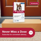 Elanco flea drops for extra large dogs showing ingredients and weight specifications