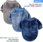 FabriCastle fleece pet clothes grey blue dark blue small size