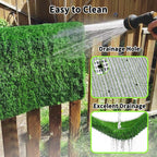 Close up of soft realistic synthetic grass blades for pets