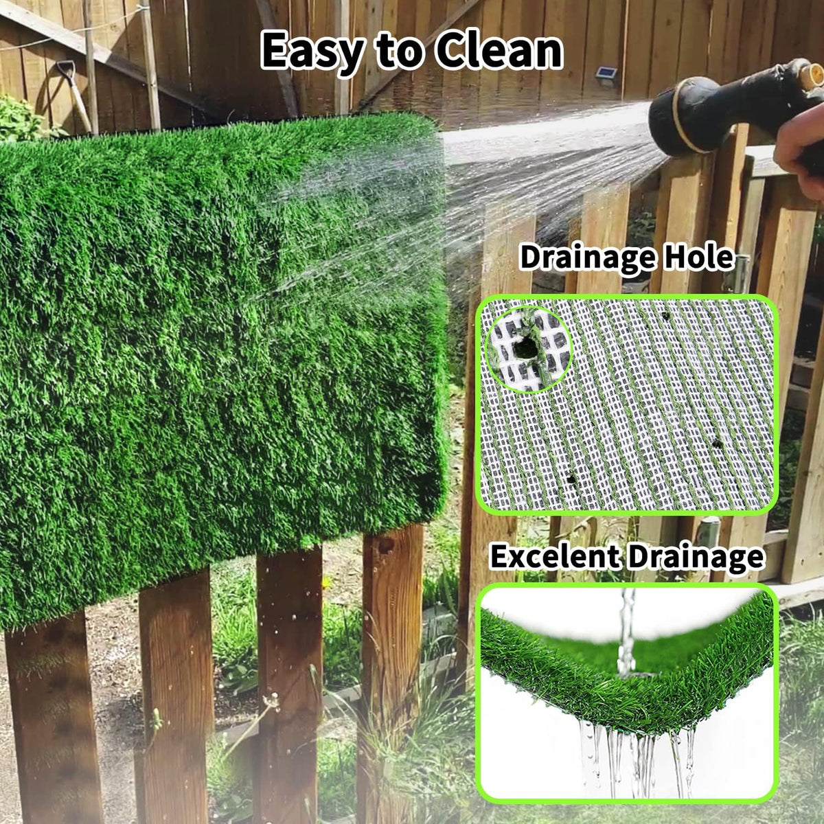 Close up of soft realistic synthetic grass blades for pets