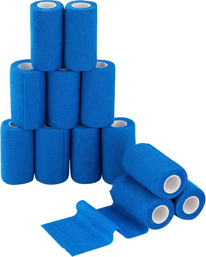 Phytop adhesive bandage wrap 12 pack blue front view