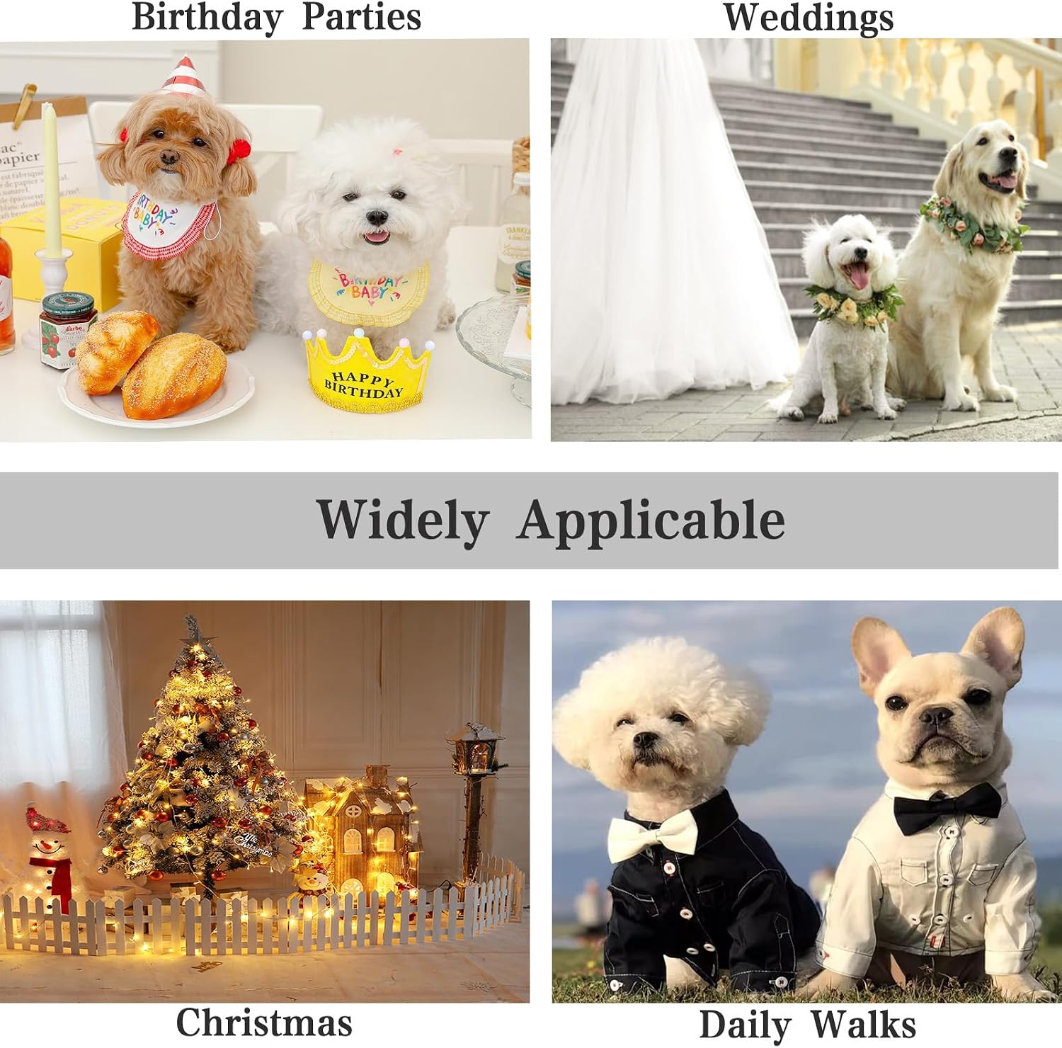 Six layer fluffy yarn tutu skirt on white MAMORE dog birthday outfit
