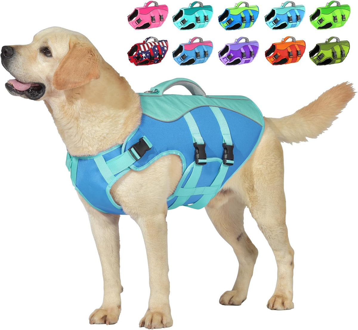 Authentic USA imported pet clothing secure fit dog life vest large