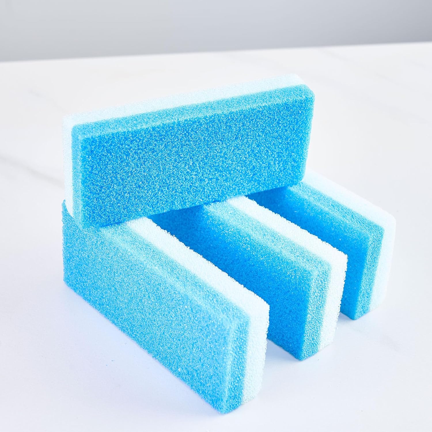 Generic 4 Pcs blue foot pumice stone set front view