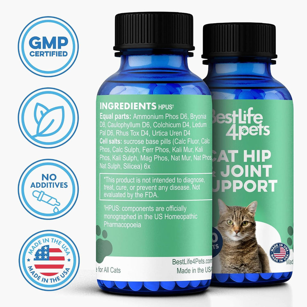 Cat Joint Supplement and Mobility Support - Natural Plant-Based Formula Provides Comfort for Aging and Felines with Mobility Challenges, 400 Tiny Tasteless Pills Easy to Give Even Feral or Picky Cats - Image 9