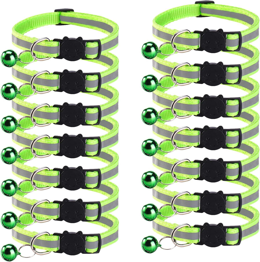 14 Pack Breakaway Cat Collar with Bell, Reflective Kitten Collar for Girl Boy Cats, Safety Buckle Adjustable 7.5-12.5 Inch, 0.4 Inch Width Lightweight, Pet Gifts (Multi-Colored) - Image 12