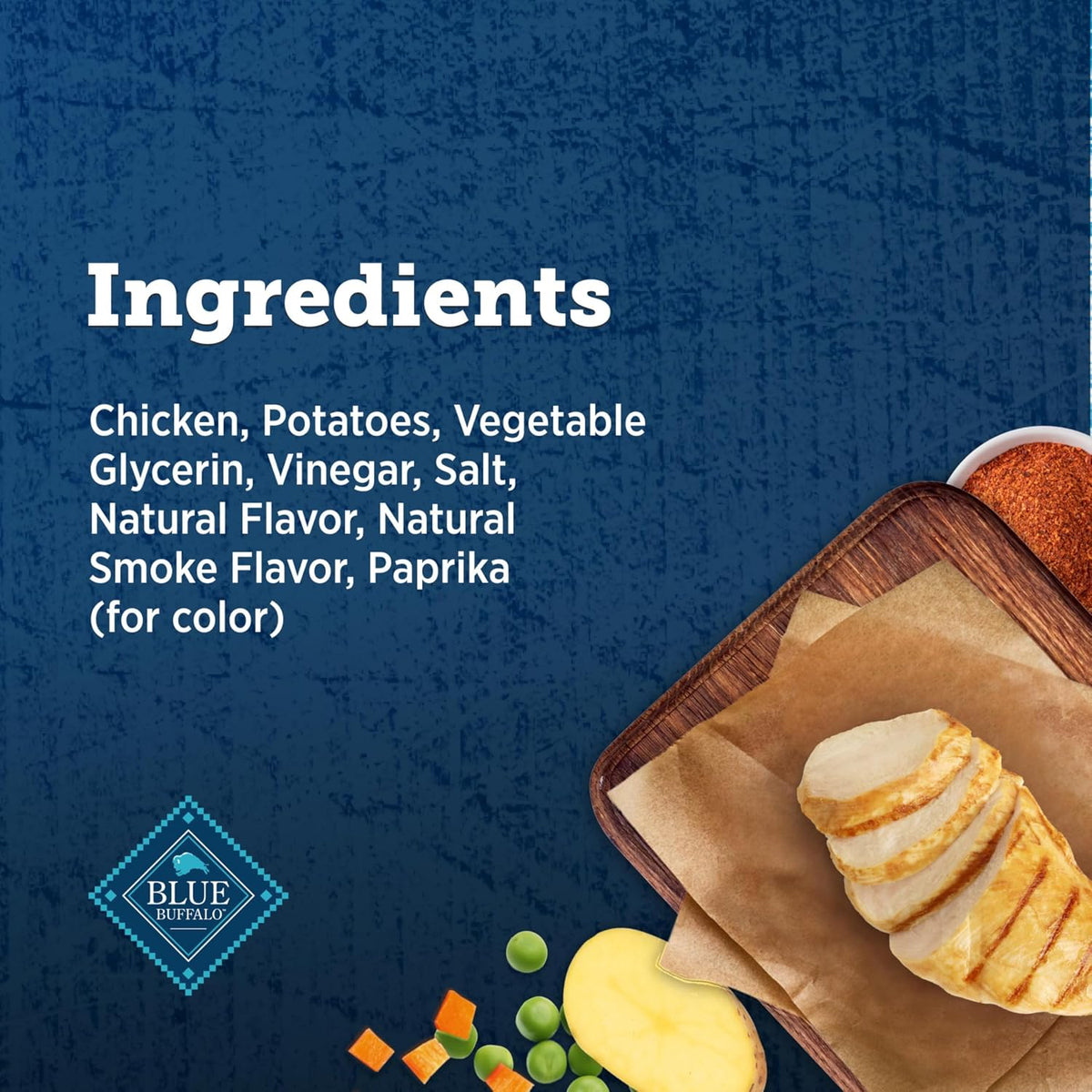 Back of pack details for Blue Buffalo True Chews chicken jerky