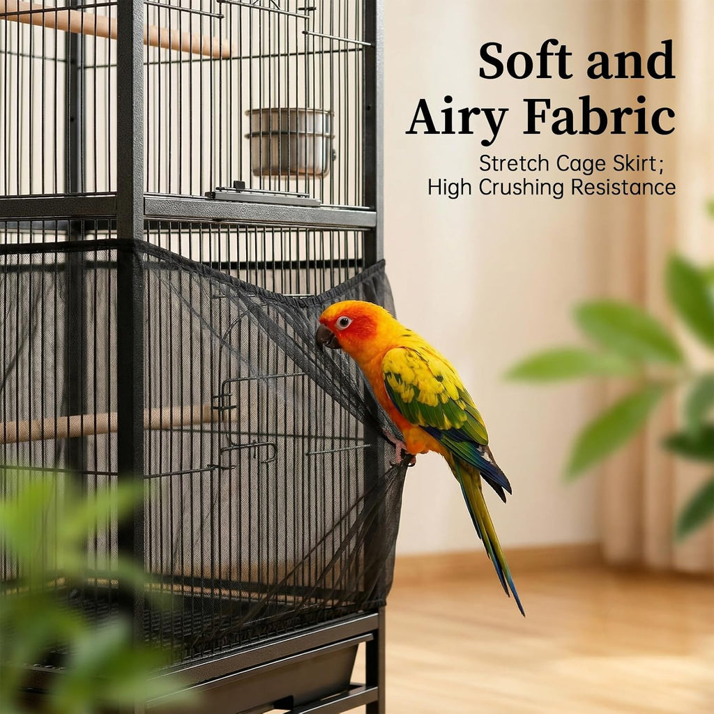 RAINFLOW 2 Pack Bird Cage Seed Catcher - Adjustable Bird Cage Skirt - Image 8