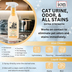 ION Fusion USA imported non toxic cat urine eliminator packaging back label