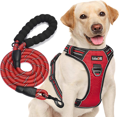 tobeDRI No Pull Dog Harness Adjustable Reflective Oxford Easy Control Medium Large Dog Harness with A Free Heavy Duty 5ft Dog Leash - Image 6