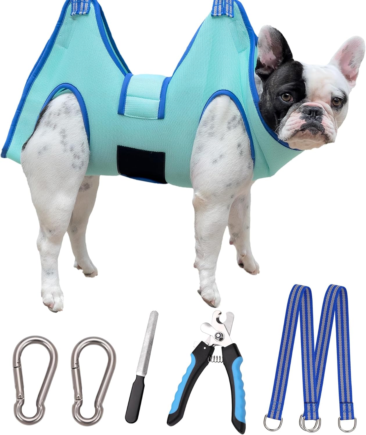 Kkiimatt Dog Grooming Hammock, Medium Hanging Harness Holder Hanger for Nail Clipping,Nail Trimming Hammock,Dog Sling Restraint with Thick Fabric Neck Support for Claw Care - Image 12