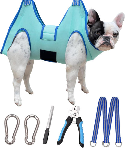 Kkiimatt Dog Grooming Hammock, Medium Hanging Harness Holder Hanger for Nail Clipping,Nail Trimming Hammock,Dog Sling Restraint with Thick Fabric Neck Support for Claw Care - Image 12