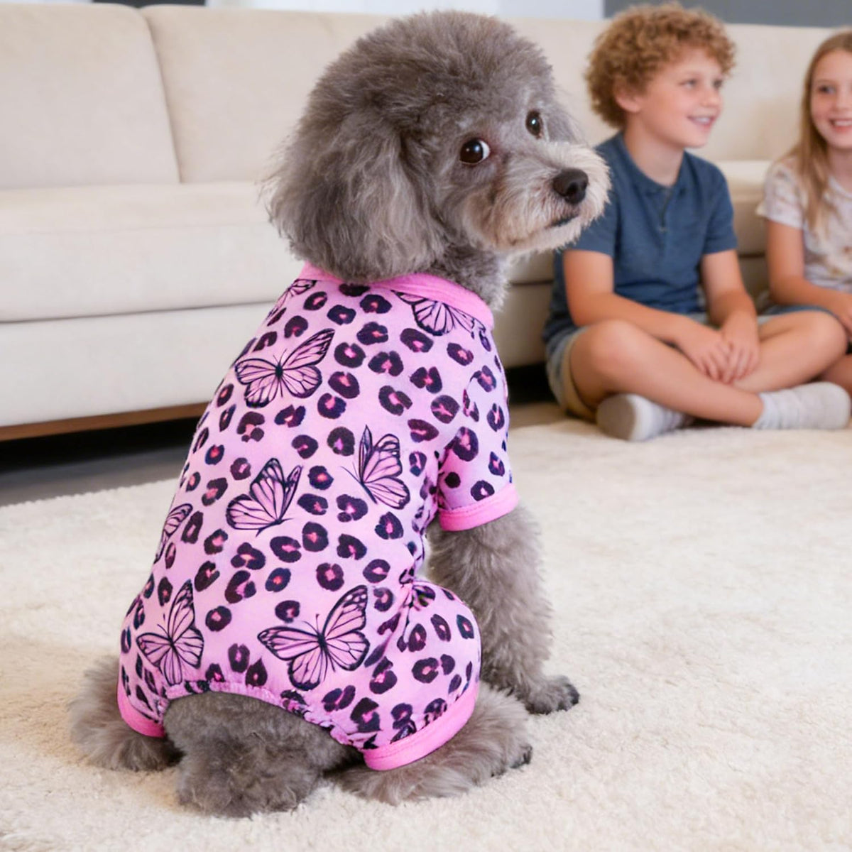Tochibabe summer pet apparel on small puppy demonstrating comfortable fit