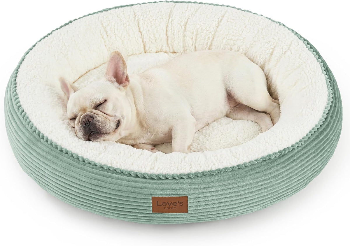 Love's cabin Round Donut Cat and Dog Cushion Bed, 20in Bed for Cats or Small Dogs, Anti-Slip & Water-Resistant Bottom, Super Soft Durable Fabric Pet Beds, Washable Luxury Cat & Dog Bed Gray - Image 13