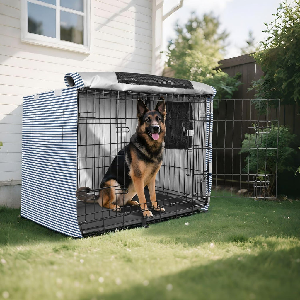 Packaging view of the authentic USA imported JUNZAN dog crate cover for India.
