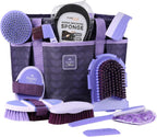 11-Piece Professional Horse Grooming Kit with Waterproof Tote Bag, Non-Slip Silicone Grip Brush Set, Curry Comb, Hoof Pick & Mane Comb Shadowberry - Image 11