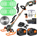 WeGofly 13 inch electric weed wacker front view displaying the multi functional cordless string trimmer design