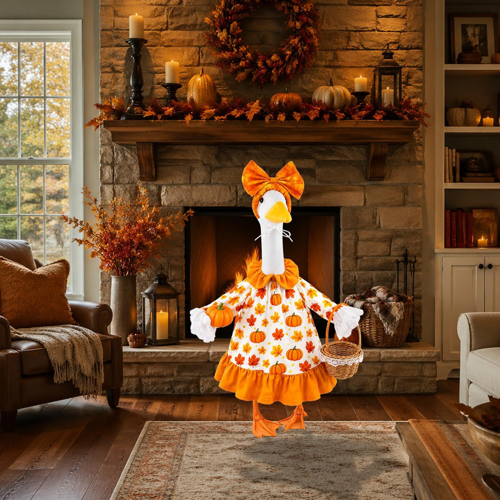 Imported American style porch goose dress displayed in a garden patio