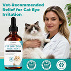 Authentic VivaElixir cat eye care liquid showing 2.03 fluid ounces packaging size