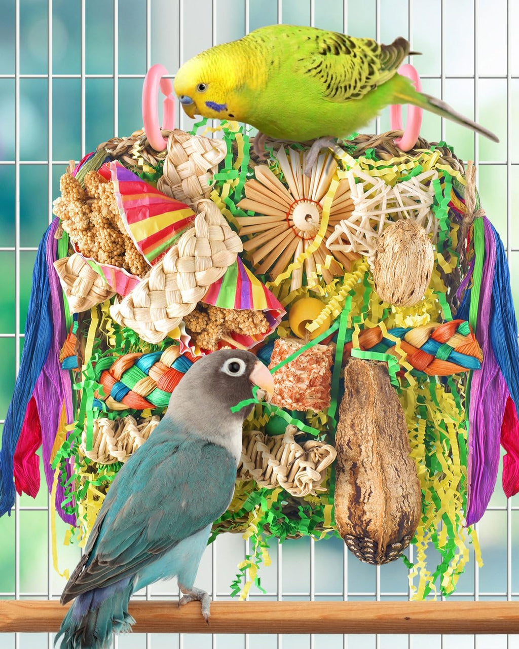 Erkoon interactive bird toy for small parrots